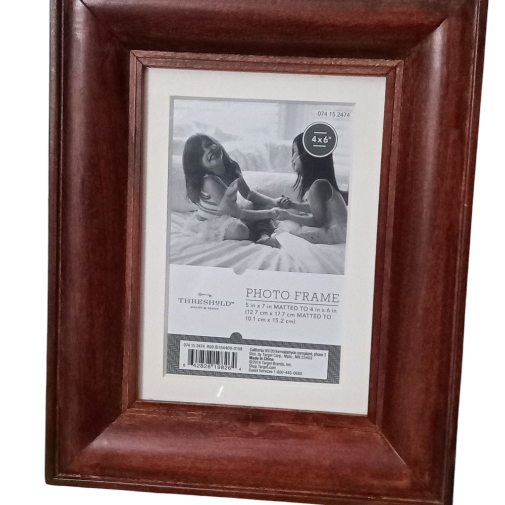 4 x 6" Threshold Brown Picture Frame Elegant Accent